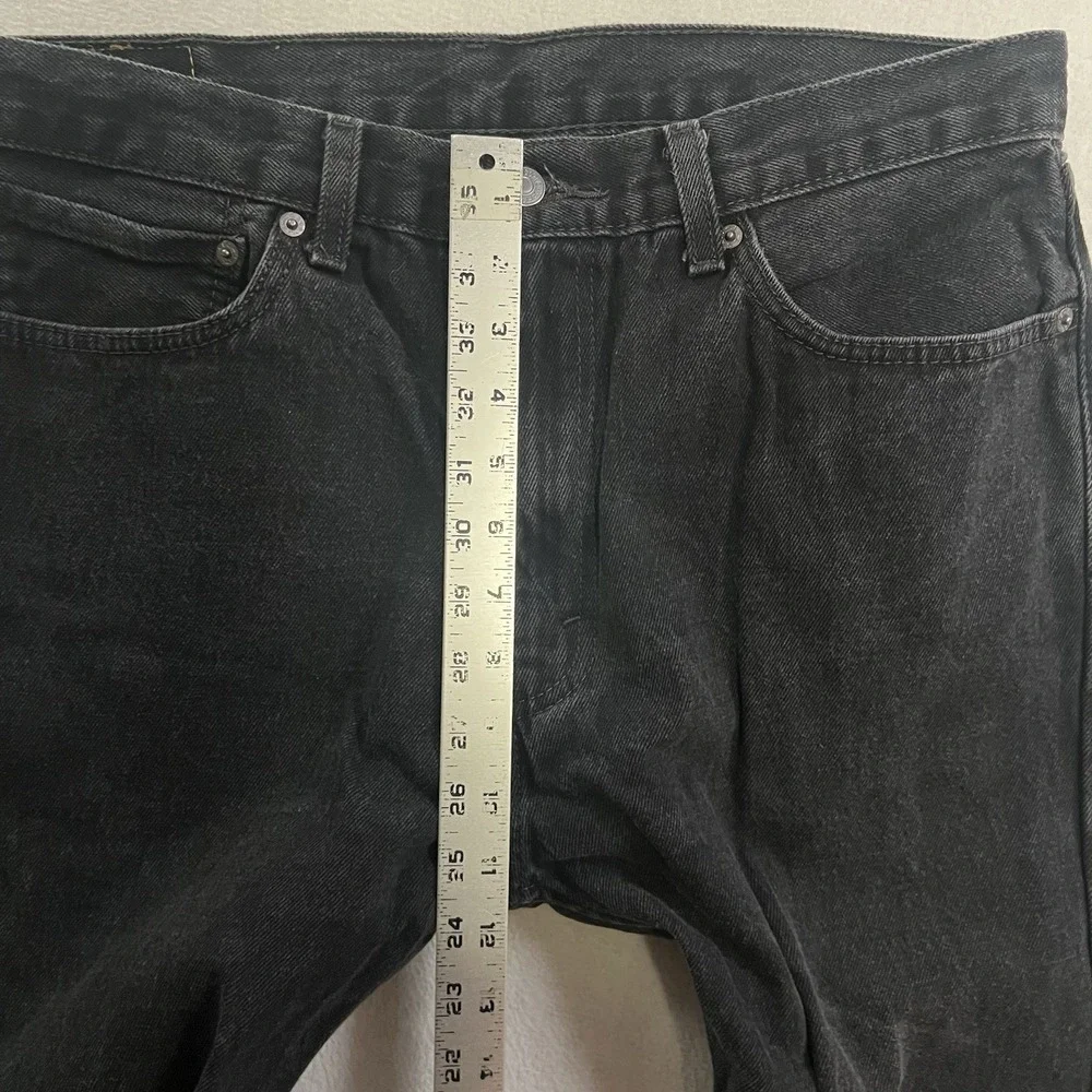 Levi's 505 Regular Fit Jeans Men's Size 36x30 Black Straight Leg Denim Pants
